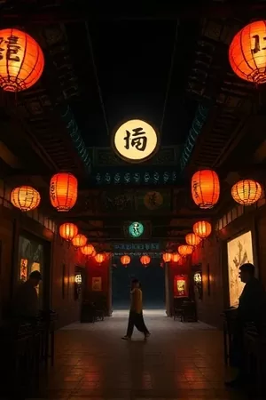 18视频片库主推海报：夜色中的海边灯塔与一行渐次亮起的窗