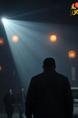 都市剧《深夜取景框》竖版海报，深夜窗口里的一台摄影机