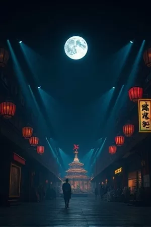科幻片《砂砾与星轨》竖版海报，沙地上的星轨长曝光